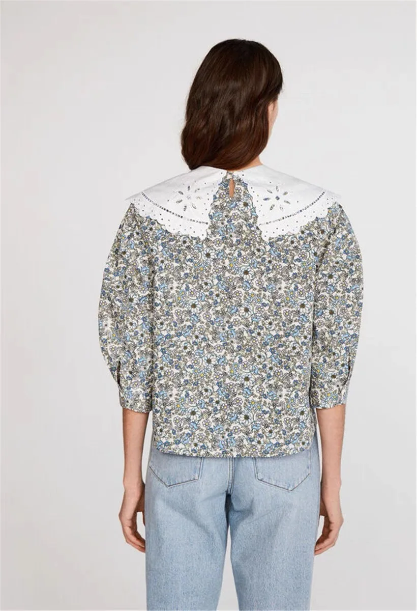 Women Vintage Floral Print Blouse 2021 Early Autumn Ladies Embroidery Peter Pan Collar Single-Breasted Shirt and Tops
Women Vintage Floral Print Blouse 2021 Early Autumn Ladies Embroidery Peter Pan Collar Single-Breasted Shirt and Tops