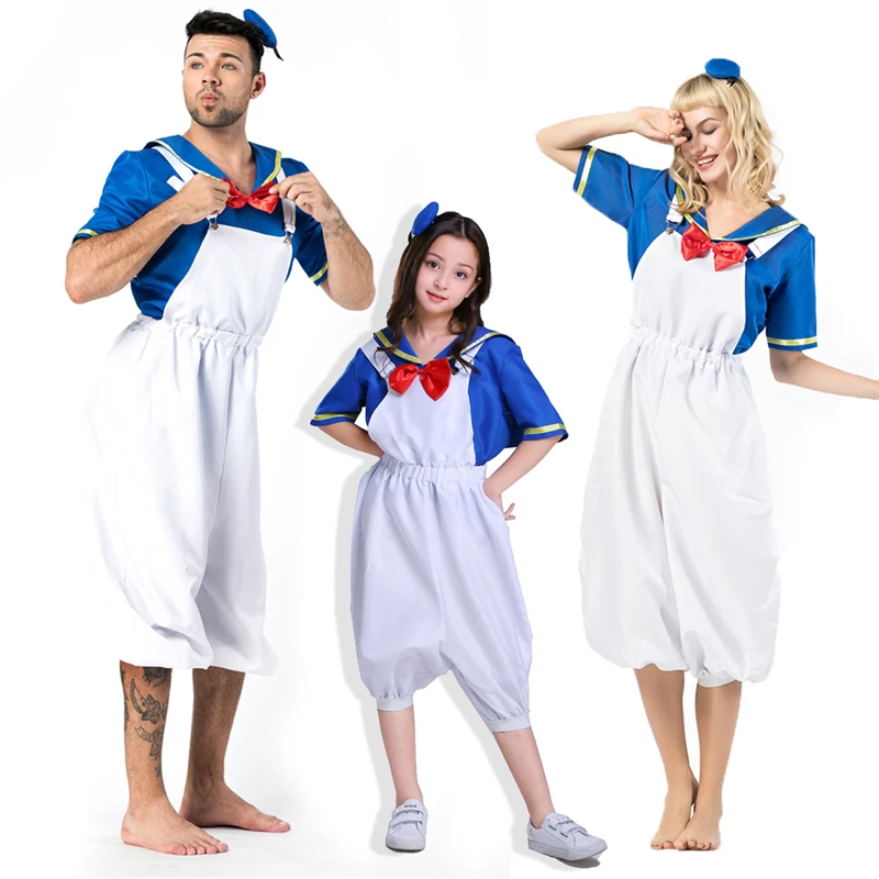 Halloween Costumes For Kids Adults Famous Duck Sailor Cosplay Costume Party Carnival Performance Parent Child Matching Clothing
Halloween Costumes For Kids Adults Famous Duck Sailor Cosplay Costume Party Carnival Performance Parent Child Matching Clothing