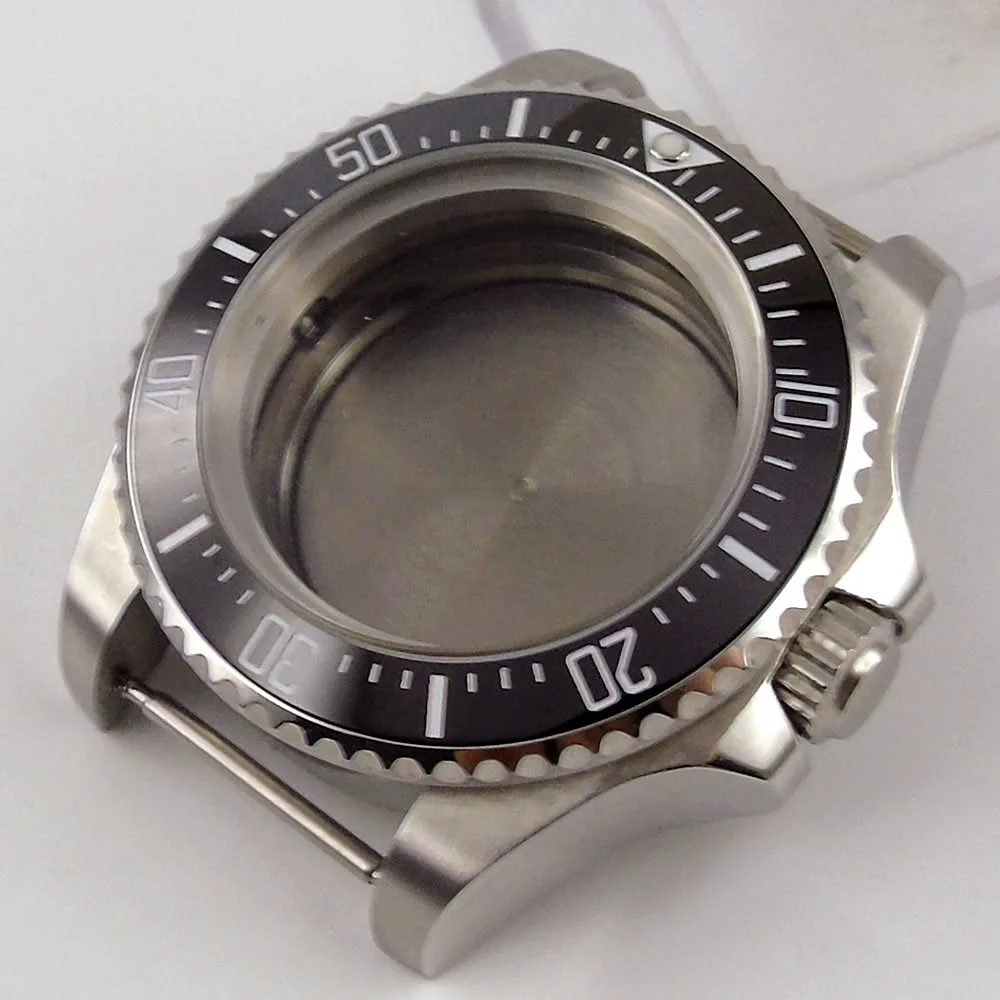 43mm SEA Automatic black Watch Case NH35A NH36A MIYOTA 8215 MINGZHU 2813 Movement Mineral Glass Ceramic Insert Screw Crown
43mm SEA Automatic black Watch Case NH35A NH36A MIYOTA 8215 MINGZHU 2813 Movement Mineral Glass Ceramic Insert Screw Crown