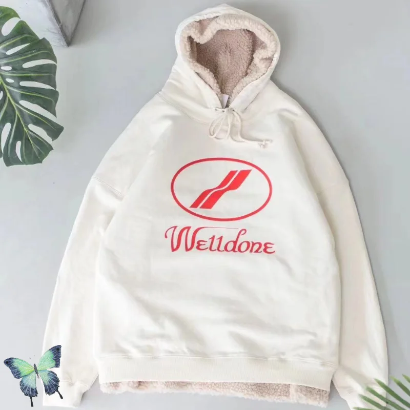 Oversized Men Women Fleece Thick Well Done We11done Double Wear Hoodies Sweatshirts
Oversized Men Women Fleece Thick Well Done We11done Double Wear Hoodies Sweatshirts