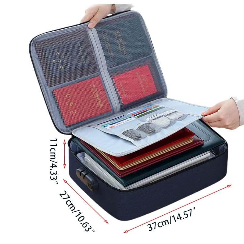 Portable File Organizer Bag Passport Certificate Holder Storage Box with Lock
Portable File Organizer Bag Passport Certificate Holder Storage Box with Lock