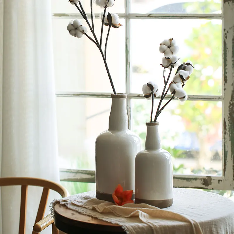 Home Flower Vase Sitting Room Decoration Salon Casa Ceramic Ancient Small Mouth Container Boreal Europe Simple Artistic St 
Home Flower Vase Sitting Room Decoration Salon Casa Ceramic Ancient Small Mouth Container Boreal Europe Simple Artistic St