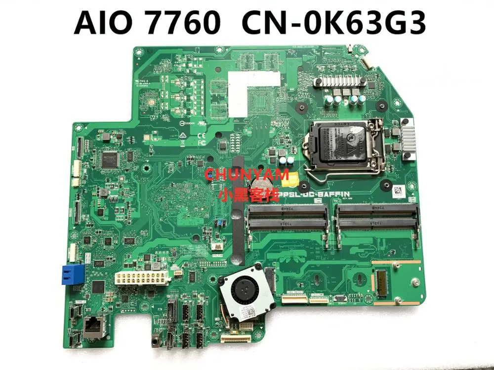 CN 0K63G3 K63G3 для Dell All In One XPS 27 7760 материнская плата IPPSL DC BAFFIN Borad|Материнские платы ноутбуков| |