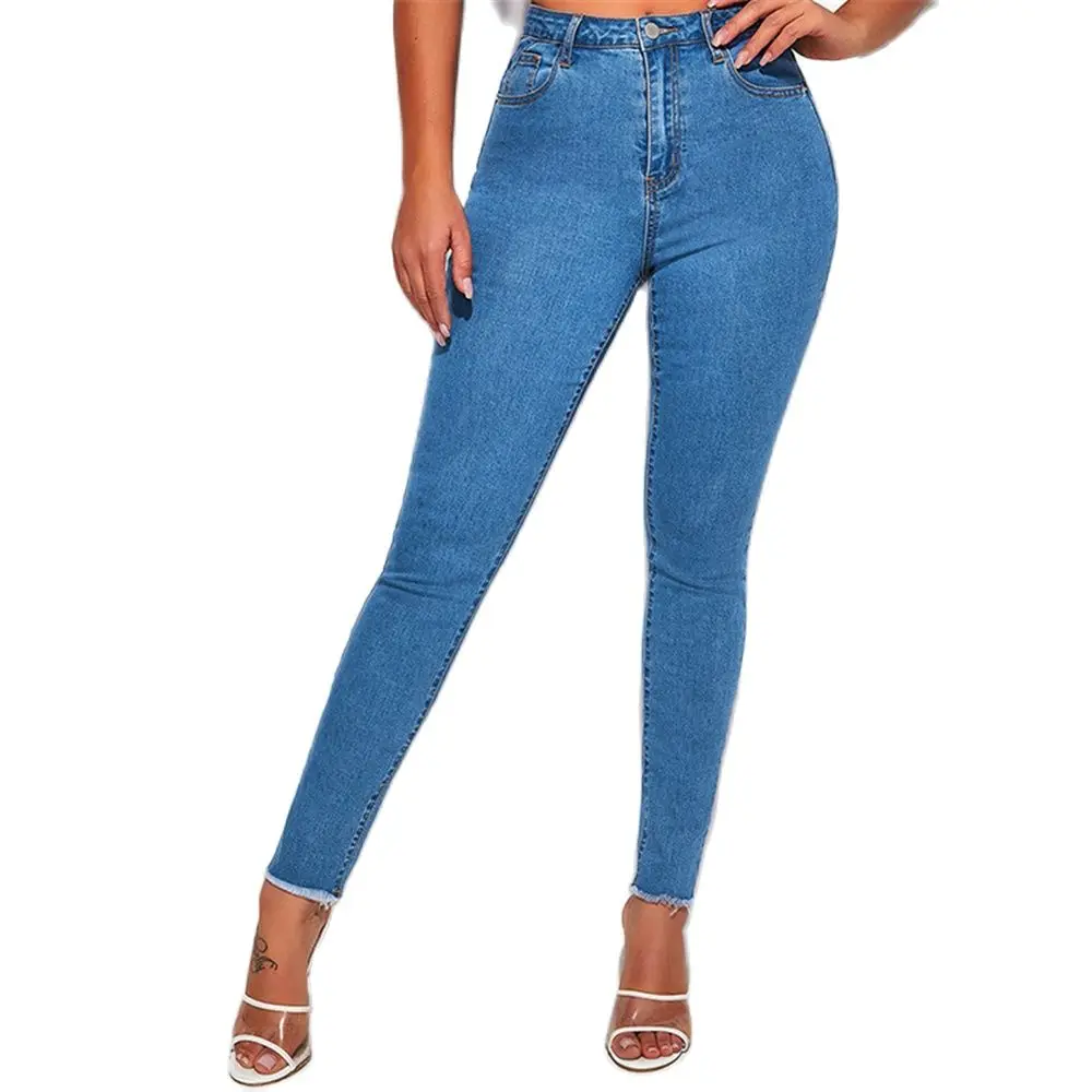 Blue High Waist Casual Jeans Women 2021 Spring New Stretch Skinny Slimming Denim Trousers Lady Cotton Solid Color Pencil Pants
Blue High Waist Casual Jeans Women 2021 Spring New Stretch Skinny Slimming Denim Trousers Lady Cotton Solid Color Pencil Pants
