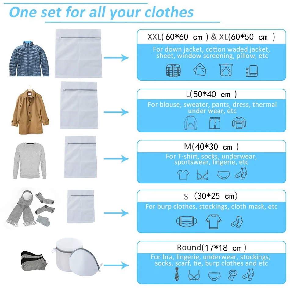 4 6 Laundry Bags Combinations Polyester Honeycomb Mesh Washable Durable Premium Zipper Protect Clothes Suitable For Sock Shirts
4 6 Laundry Bags Combinations Polyester Honeycomb Mesh Washable Durable Premium Zipper Protect Clothes Suitable For Sock Shirts