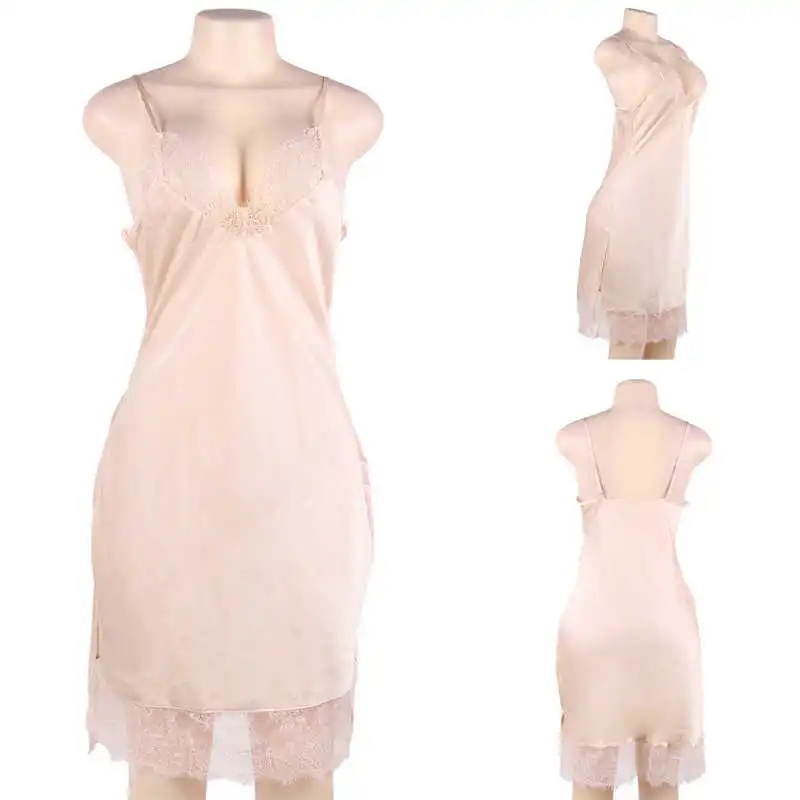 Silk Satin Sexy Nightdress Summer Straps V Neck Roupas Femininas Plus Size New Arrival Lingerie Dress Ladies Night Wear RW80772
Silk Satin Sexy Nightdress Summer Straps V Neck Roupas Femininas Plus Size New Arrival Lingerie Dress Ladies Night Wear RW80772