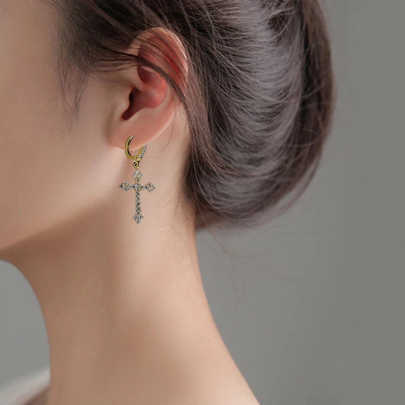 Women Men Retro Cross Shape Earring Punk Style Fashion Stud Earrings Unisex 1 Pair Temperament Geometric Cross Earrings
Women Men Retro Cross Shape Earring Punk Style Fashion Stud Earrings Unisex 1 Pair Temperament Geometric Cross Earrings