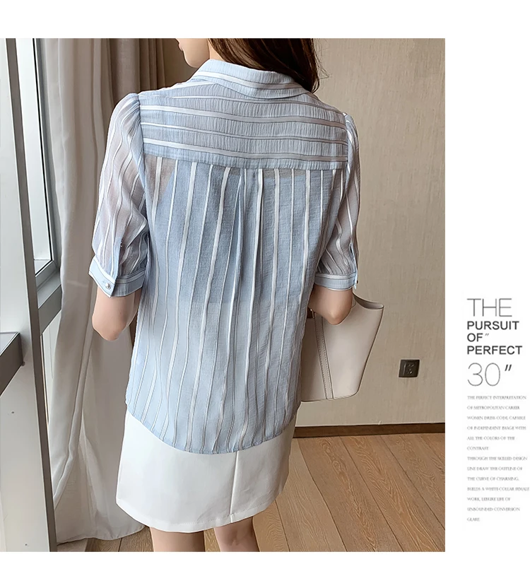 Summer Korean Women Shirts Woman Short Sleeve Blouse Women Chiffon Shirt Blouses Office Lady Blue Shirt Tops Plus Size XXL
Summer Korean Women Shirts Woman Short Sleeve Blouse Women Chiffon Shirt Blouses Office Lady Blue Shirt Tops Plus Size XXL
