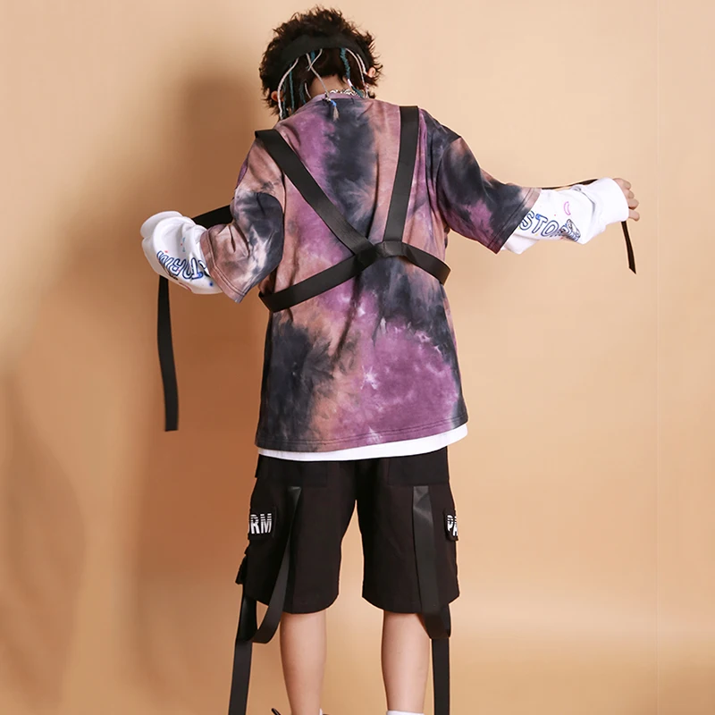 Hip Hop Dance Costumes Children Jazz Clothing Street Dancing Outfit Fashion Tie-Dye Short-Sleeved Shirt Tooling Pants DN5605
Hip Hop Dance Costumes Children Jazz Clothing Street Dancing Outfit Fashion Tie-Dye Short-Sleeved Shirt Tooling Pants DN5605