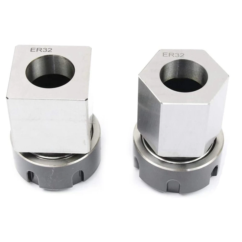 ER32 Collet Chucks Block Set of 2 Square and Hex Workholding Holder for CNC Lathe Engraving Machine
ER32 Collet Chucks Block Set of 2 Square and Hex Workholding Holder for CNC Lathe Engraving Machine