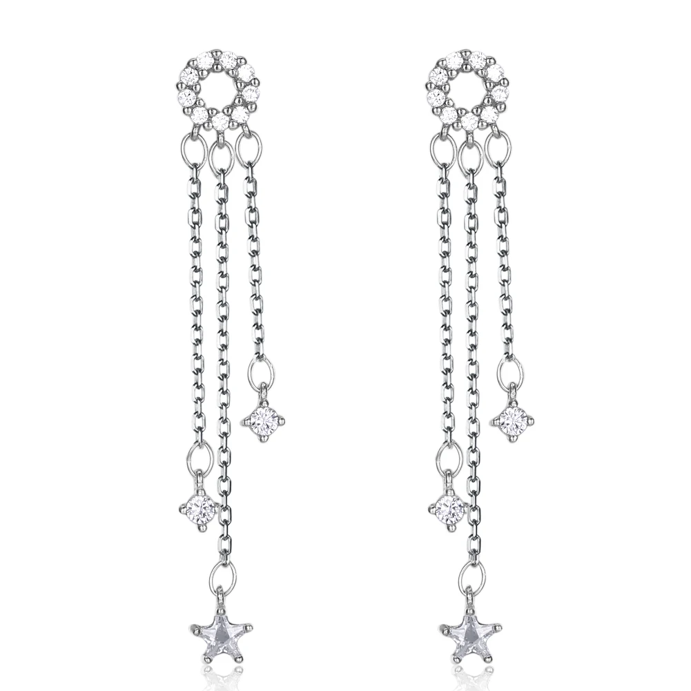 SILVERHOO New 925 Sterling Silver Drop Earrings For Women 5A Clear Cubic Zirconia Earring Anniversary Simple Fine Jewelry Gift
SILVERHOO New 925 Sterling Silver Drop Earrings For Women 5A Clear Cubic Zirconia Earring Anniversary Simple Fine Jewelry Gift
