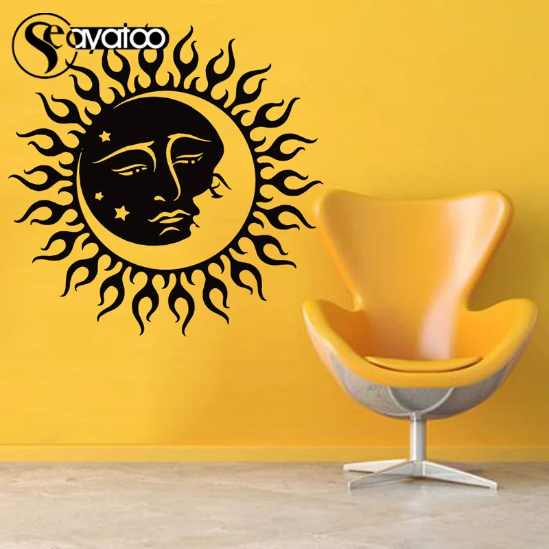 Sun Moon Stars Face Day Night Sunshine Vinyl Wall Sticker Decal Tribal Pattern Stickers 56x57cm
Sun Moon Stars Face Day Night Sunshine Vinyl Wall Sticker Decal Tribal Pattern Stickers 56x57cm