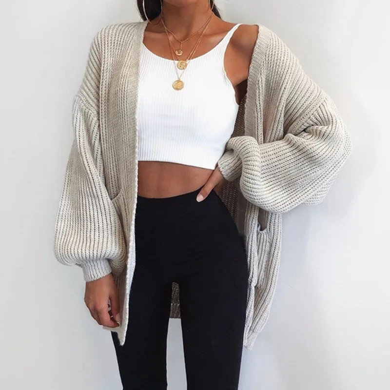 Loose Knitted Cardigan Sweater For Women 2021 New Loose Open Stitch Sleeve Autumn Winter Coat Solid Casual Jumper Plus Size Coat
Loose Knitted Cardigan Sweater For Women 2021 New Loose Open Stitch Sleeve Autumn Winter Coat Solid Casual Jumper Plus Size Coat