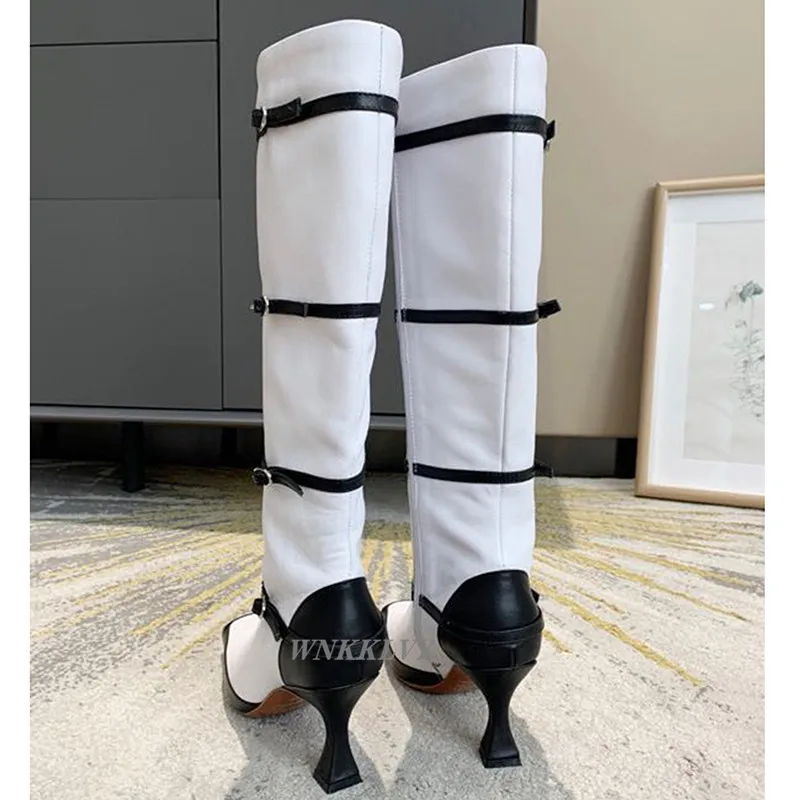 Square Toe Buckle Strap knee high boots women high heel genuine leather mixed color long boots winter gladiator runway shoes
Square Toe Buckle Strap knee high boots women high heel genuine leather mixed color long boots winter gladiator runway shoes