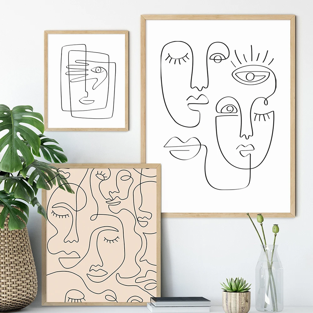 Single Line Face Art Print Minimalist Poster Woman Face One Line Drawing Neutral Wall Art Canvas Painting Home Room Wall Decor
Single Line Face Art Print Minimalist Poster Woman Face One Line Drawing Neutral Wall Art Canvas Painting Home Room Wall Decor