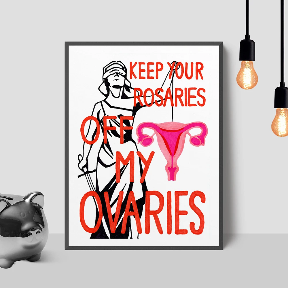 Feminist Protest Wall Art Canvas Painitng Ovary Lady Justice Reproductive Poster Print Women's March Protest Sign Nordic Picture
Feminist Protest Wall Art Canvas Painitng Ovary Lady Justice Reproductive Poster Print Women's March Protest Sign Nordic Picture