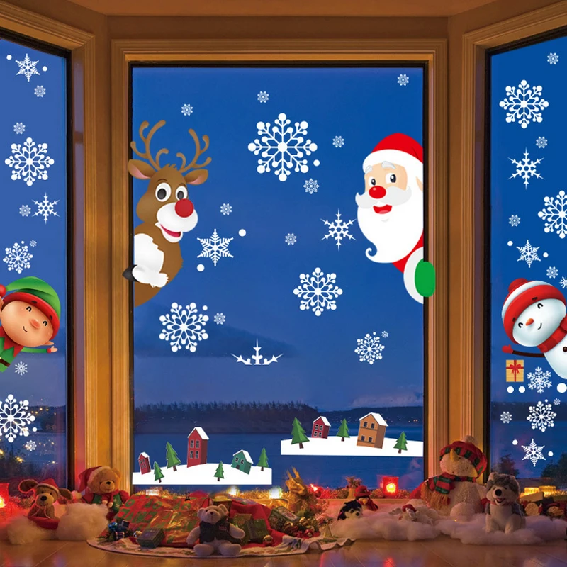 2021 Merry Christmas Film Non-Adhesive For Home Christmas Decoration New Year Windows Santa Claus Elk Glass Sticker Window Home
2021 Merry Christmas Film Non-Adhesive For Home Christmas Decoration New Year Windows Santa Claus Elk Glass Sticker Window Home