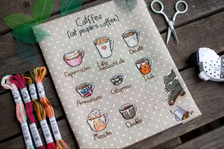 G Counted Cross Stitch Kit Raspberry Elf Handmade Needlework For Embroidery 14ct Cross Stitch Cat knocks over coffee cup
G Counted Cross Stitch Kit Raspberry Elf Handmade Needlework For Embroidery 14ct Cross Stitch Cat knocks over coffee cup