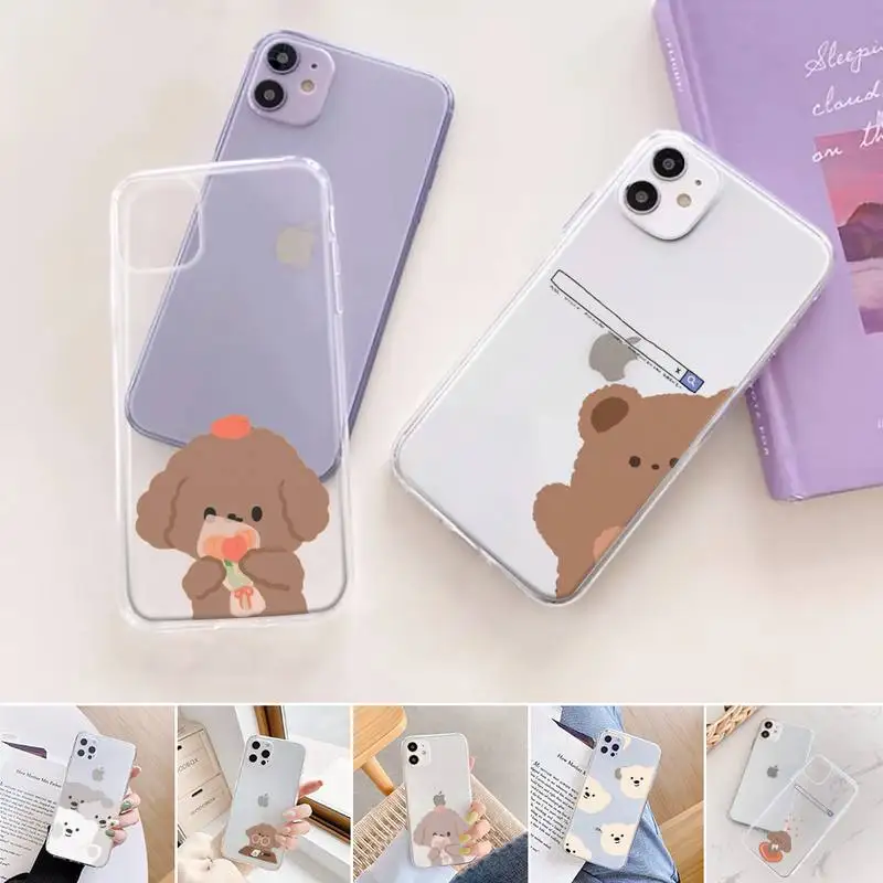 Cute cartoon bear dog Phone Case Transparent for iPhone 11 12 6 7 8 Pro X XS Max XR Plus Silicone Soft TPU Clear mobile bags 
Cute cartoon bear dog Phone Case Transparent for iPhone 11 12 6 7 8 Pro X XS Max XR Plus Silicone Soft TPU Clear mobile bags