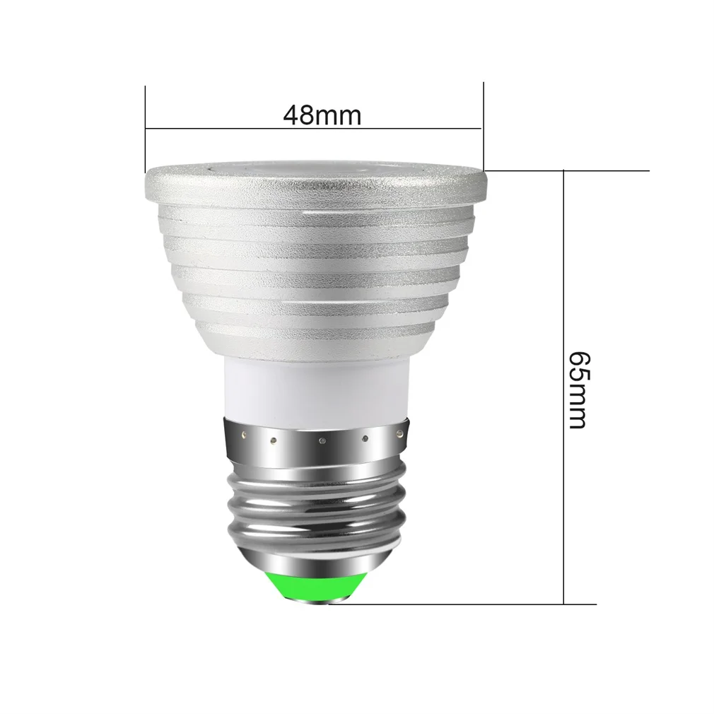 Aluminum Alloy Lightweight Mini E27 RGB LED Lamp 3W AC85V-265V LED Spotlight Bulb + IR Remote Control 16 Colors Change
Aluminum Alloy Lightweight Mini E27 RGB LED Lamp 3W AC85V-265V LED Spotlight Bulb + IR Remote Control 16 Colors Change