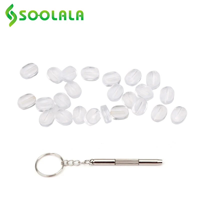 SOOLALA 12 Pairs/lot Silicone Air Bag Nose Pads Eyeglass Sunglasses Spectacles Screw On Nose Pads Repair Tool Screwdriver
SOOLALA 12 Pairs/lot Silicone Air Bag Nose Pads Eyeglass Sunglasses Spectacles Screw On Nose Pads Repair Tool Screwdriver
