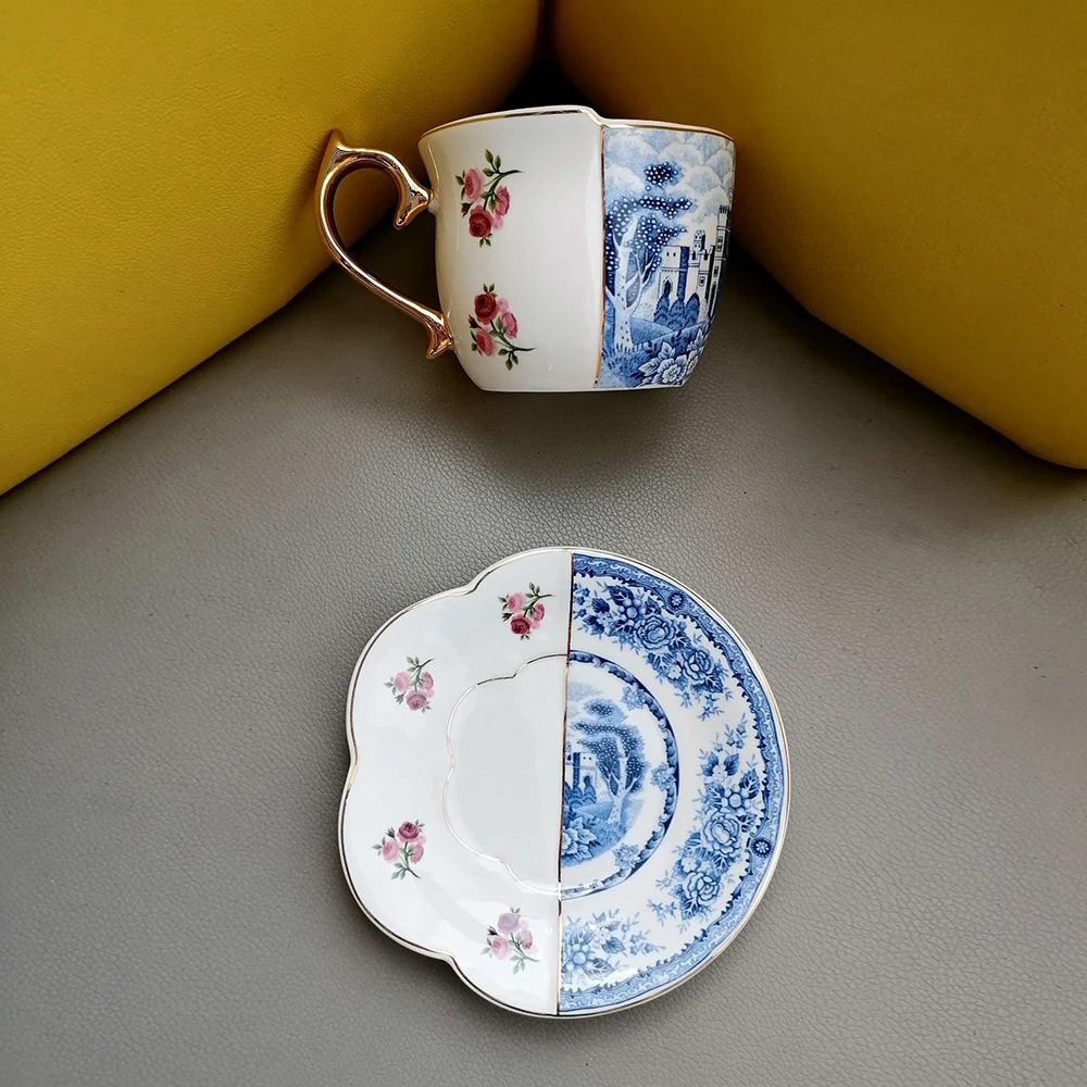 British Style Luxury Coffee Cup And Saucer Set With Gold Handle Ceramic Cappuccino Afternoon Tea Cup Tea Set With Gift Box
British Style Luxury Coffee Cup And Saucer Set With Gold Handle Ceramic Cappuccino Afternoon Tea Cup Tea Set With Gift Box