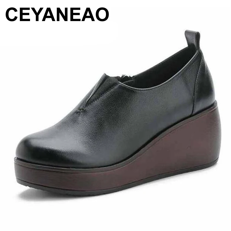CEYANEAO 2020best selling new autumn deep mouth genuine leather shoes for women comfort increase the thick lower slope with hig
CEYANEAO 2020best selling new autumn deep mouth genuine leather shoes for women comfort increase the thick lower slope with hig