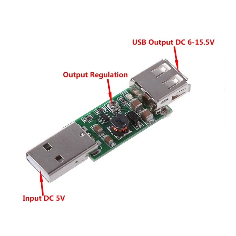 USB 5 В до 6-15 в повышающий преобразователь напряжения регулируемый модуль