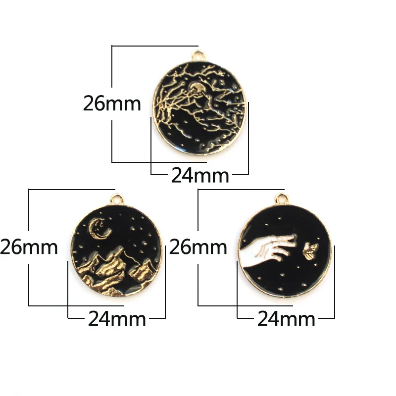 10pcs/Lot Night Diy Handmade Oil Enamel Charms Design for Jewelry Making Earring Bracelet or Necklace
10pcs/Lot Night Diy Handmade Oil Enamel Charms Design for Jewelry Making Earring Bracelet or Necklace