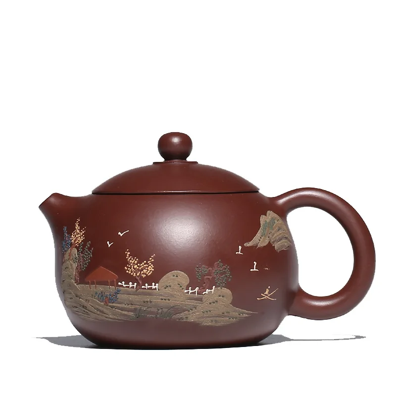 Coloured Drawing Yixing Xi Shi Teapot All Handmade Purple Clay Kettle Send Gift Box
Coloured Drawing Yixing Xi Shi Teapot All Handmade Purple Clay Kettle Send Gift Box