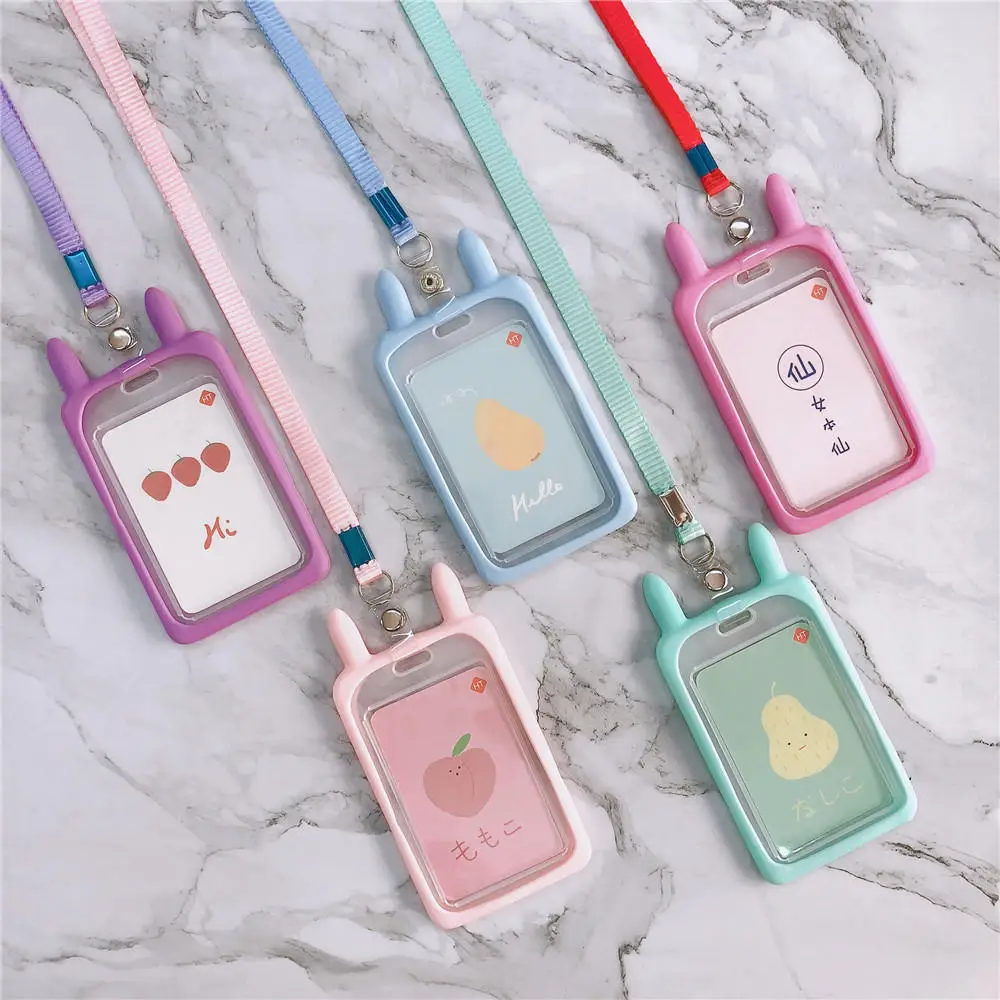 Cute Cartoon Silica Gel Card Case Name Badge Holder with Lanyard Credit Card Holders Card Cover Bus ID Holders String Children C
Cute Cartoon Silica Gel Card Case Name Badge Holder with Lanyard Credit Card Holders Card Cover Bus ID Holders String Children C