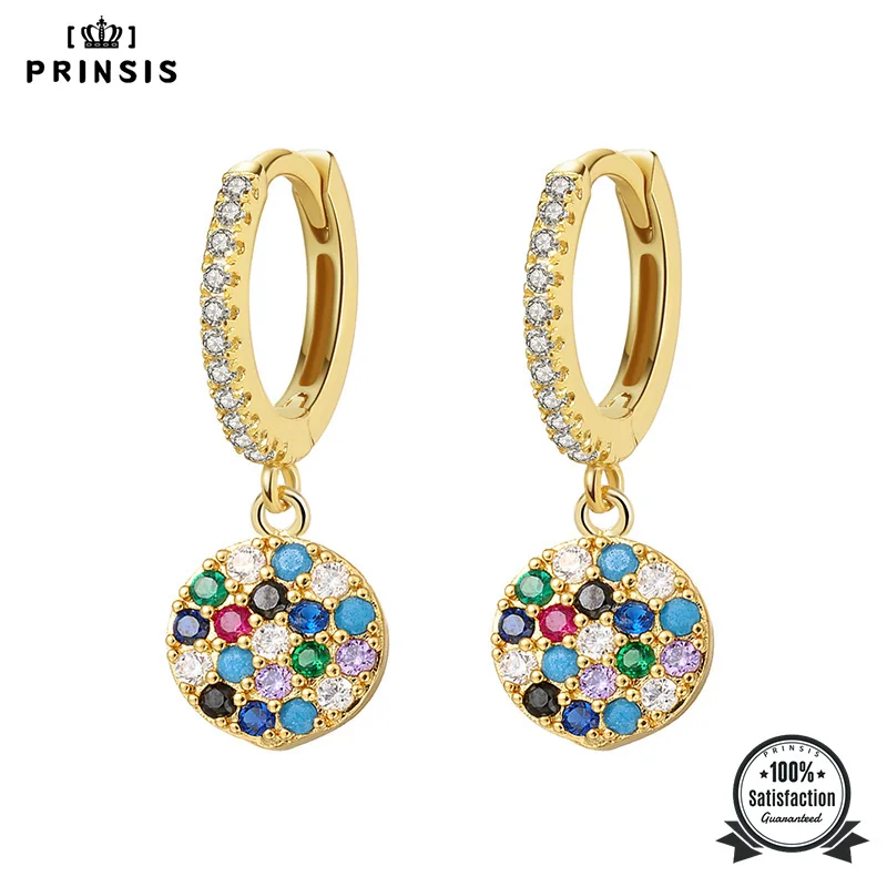 Модные серьги PrinSis, медные круглые цветные очаровательные серьги-кольца с фианитами для женщин и девушек, корейские ювелирные изделия P020
Модные серьги PrinSis, медные круглые цветные очаровательные серьги-кольца с фианитами для женщин и девушек, корейские ювелирные изделия P020