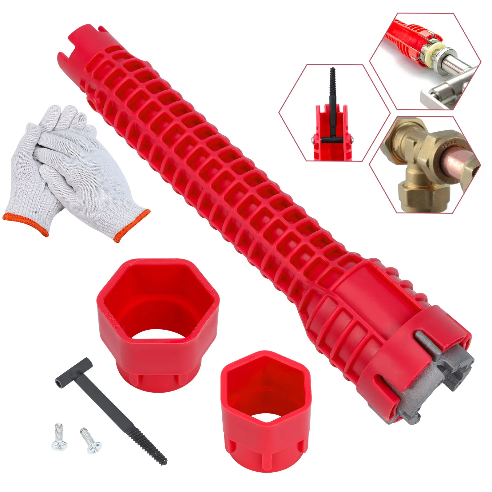 8 In 1 Basin Flume Wrench Faucet Sink Installer Plumbing Tool Repair Hand Tool For Toilet Bowl Bathroom Kitchen Plumbing Removal
8 In 1 Basin Flume Wrench Faucet Sink Installer Plumbing Tool Repair Hand Tool For Toilet Bowl Bathroom Kitchen Plumbing Removal