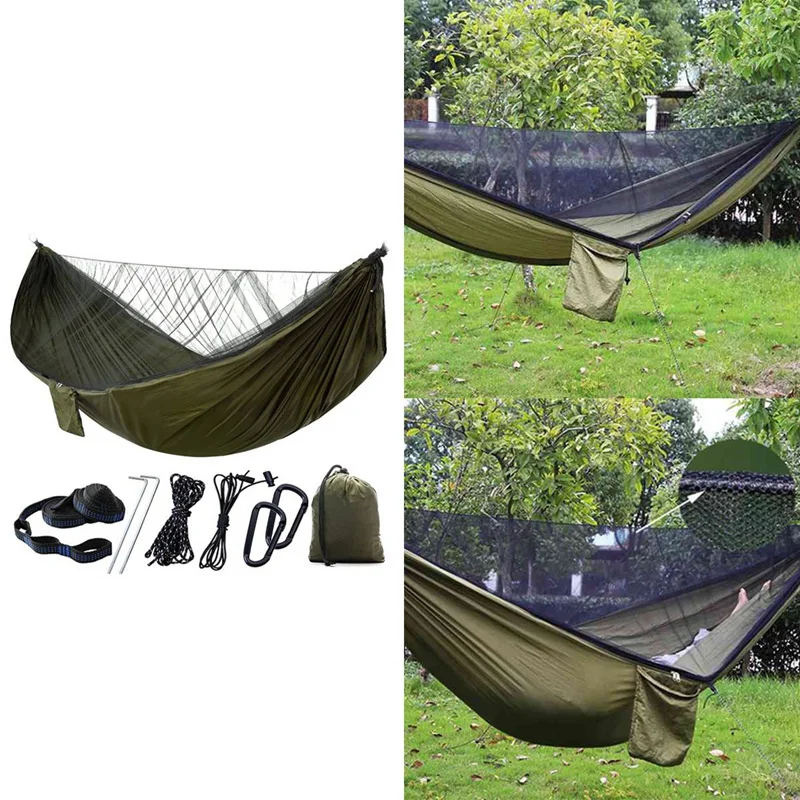 Camping Hammock Mosquito Net Portable Nylon Hammock Rain Fly Tree Straps for Hiking Camping Survival Travel 
Camping Hammock Mosquito Net Portable Nylon Hammock Rain Fly Tree Straps for Hiking Camping Survival Travel