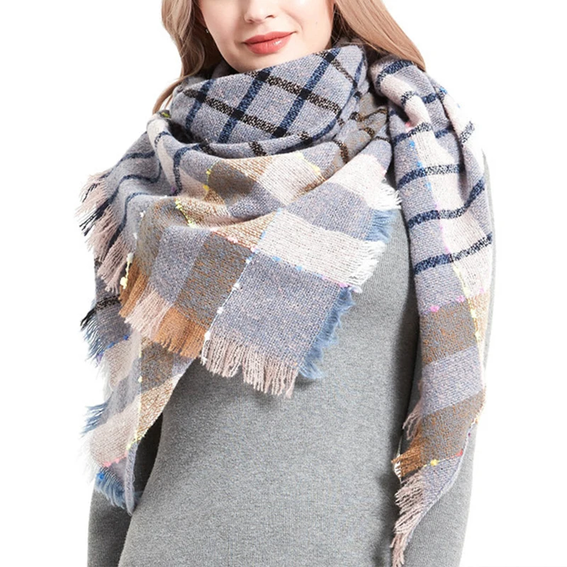 Winter Warm Plaid Triangle Cashmere Scarf for Women Striped Blanket Knitted Shawl and Wraps Pashmina Foulard
Winter Warm Plaid Triangle Cashmere Scarf for Women Striped Blanket Knitted Shawl and Wraps Pashmina Foulard
