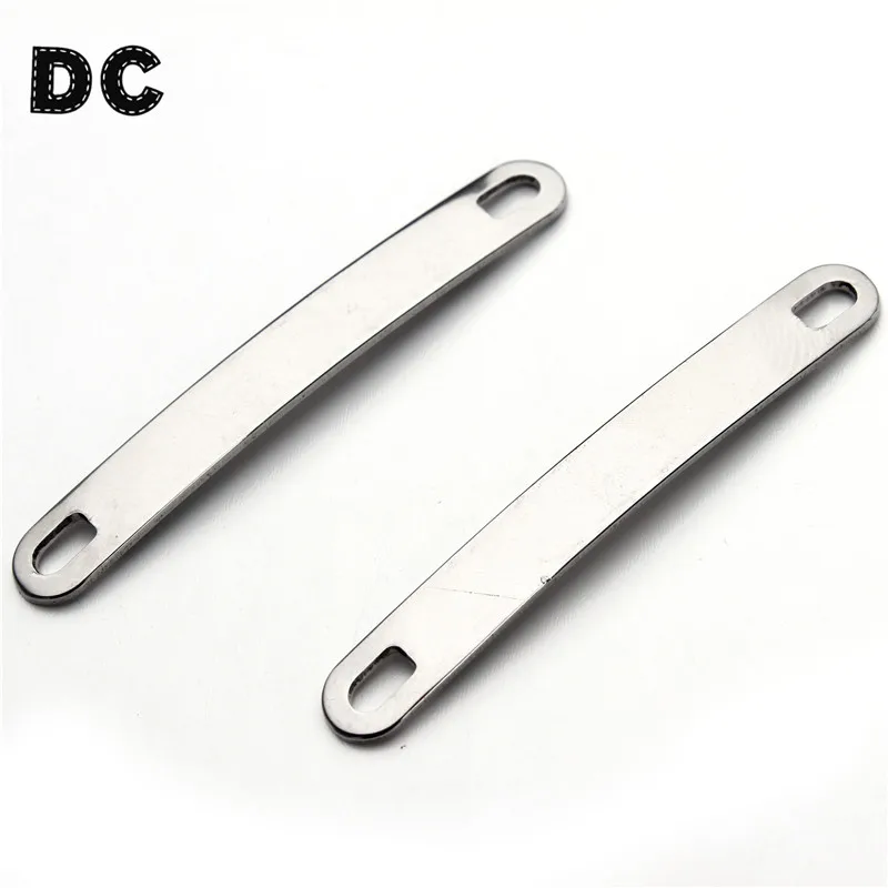 10pcs/lot 6x49mm Stainless Steel Connectors Charms Bent Metal Stamping Blank Tags for Necklace Bracelet Jewelry Making
10pcs/lot 6x49mm Stainless Steel Connectors Charms Bent Metal Stamping Blank Tags for Necklace Bracelet Jewelry Making