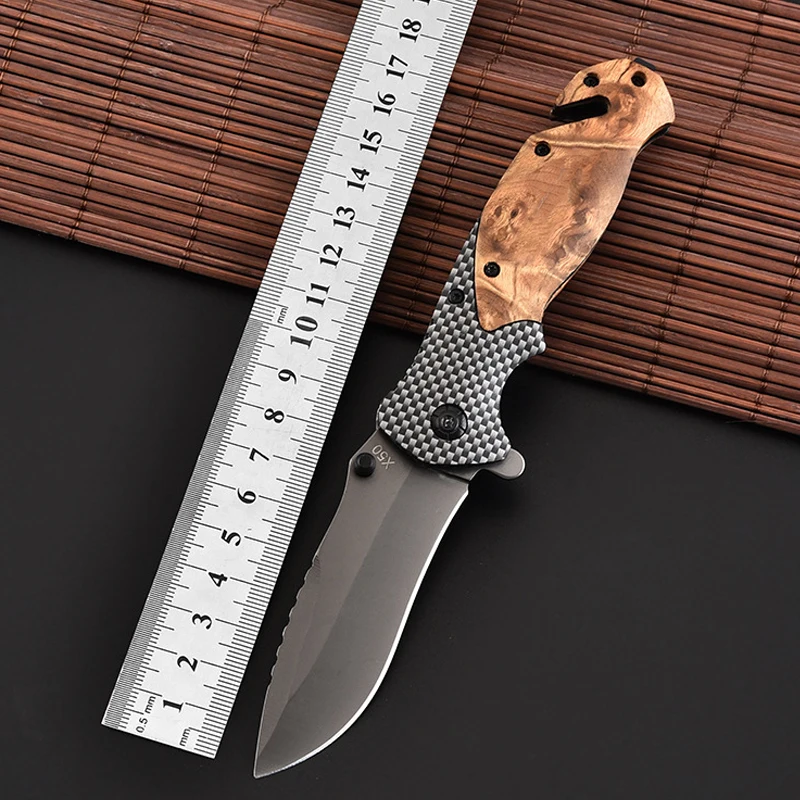 Damascus Knives Pocket 7cr18mov Blade Steel + Wood Handle Folding Knife Outdoor Combat Utility Knives Survival Knife EDC Tools
Damascus Knives Pocket 7cr18mov Blade Steel + Wood Handle Folding Knife Outdoor Combat Utility Knives Survival Knife EDC Tools