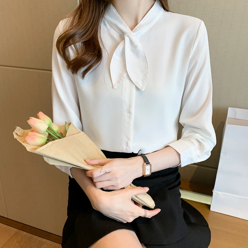 Chikichi 2021 Spring and Autumn New Style Korean Fashion Round Neck Bow Solid Color Chiffon Loose Long Sleeve Button Shirt Women
Chikichi 2021 Spring and Autumn New Style Korean Fashion Round Neck Bow Solid Color Chiffon Loose Long Sleeve Button Shirt Women