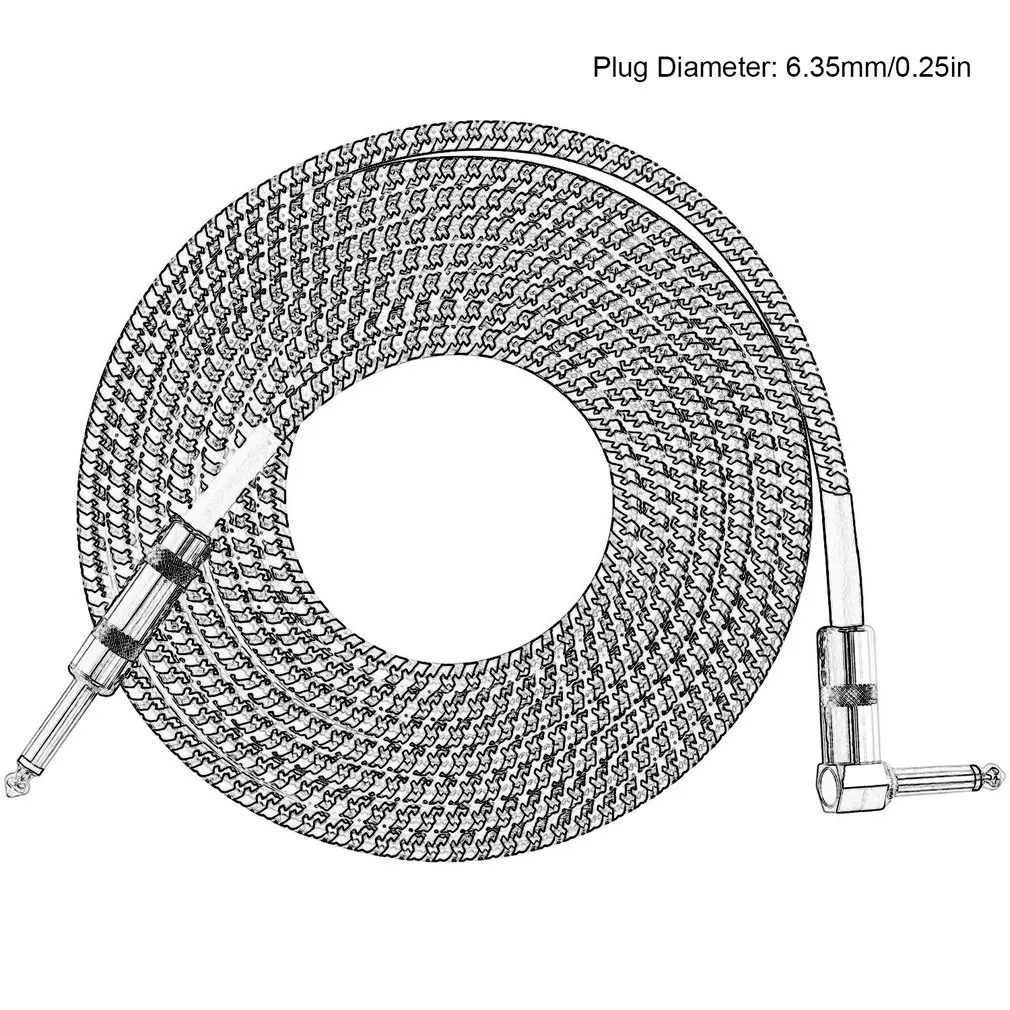 Mono Jack Guitar Cable Audio Male to Male Cable Wire Cord Knitting Copper 6.35mm Straight Plug For Electric Instruments
Mono Jack Guitar Cable Audio Male to Male Cable Wire Cord Knitting Copper 6.35mm Straight Plug For Electric Instruments