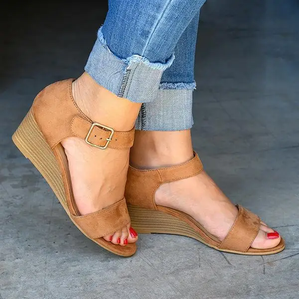 Women Flat Sandals Shoes Summer Wedges Heels Buckles Sandals Sandalias Planas Mujer Sandalias De Las Mujeres Sapatos Femininos
Women Flat Sandals Shoes Summer Wedges Heels Buckles Sandals Sandalias Planas Mujer Sandalias De Las Mujeres Sapatos Femininos