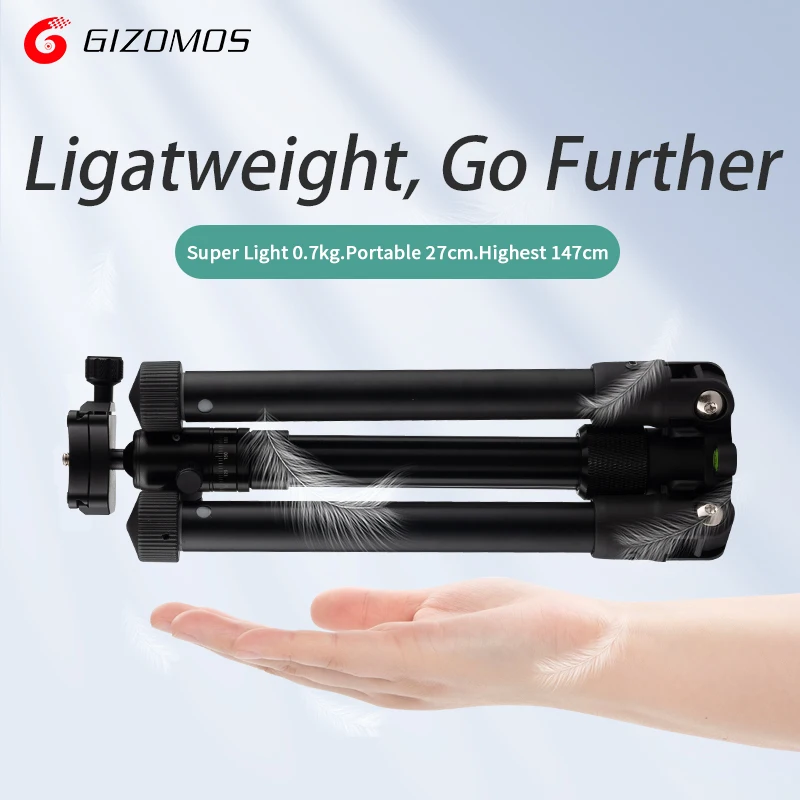 GIZOMOS P5 Professional Tripod Compact Video Camera Lightweight Travel GIZOMOS P5 Professio Stand Holder Portable Selfie Tripode
GIZOMOS P5 Professional Tripod Compact Video Camera Lightweight Travel GIZOMOS P5 Professio Stand Holder Portable Selfie Tripode