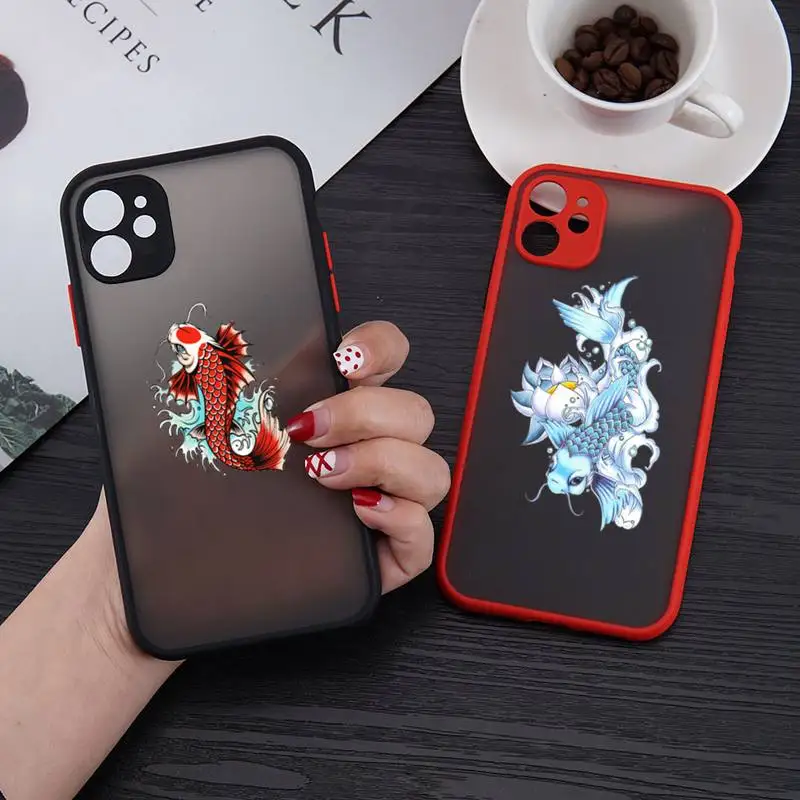 Carp painted pattern Tattoos Phone Case matte transparent For red iPhone 7 8 x xs xr 11 12 pro plus mini max Clear Funda
Carp painted pattern Tattoos Phone Case matte transparent For red iPhone 7 8 x xs xr 11 12 pro plus mini max Clear Funda