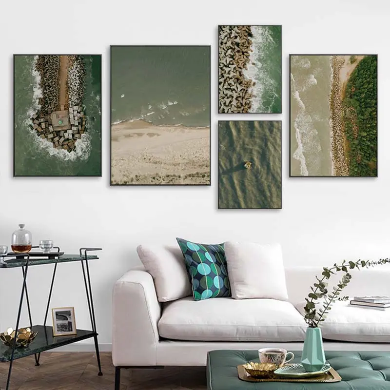 Canvas Paintings Ocean Beach Landscape Scandinavian Posters Nordic Green Style Wall Art Pictures for Living Room Home Decoration
Canvas Paintings Ocean Beach Landscape Scandinavian Posters Nordic Green Style Wall Art Pictures for Living Room Home Decoration