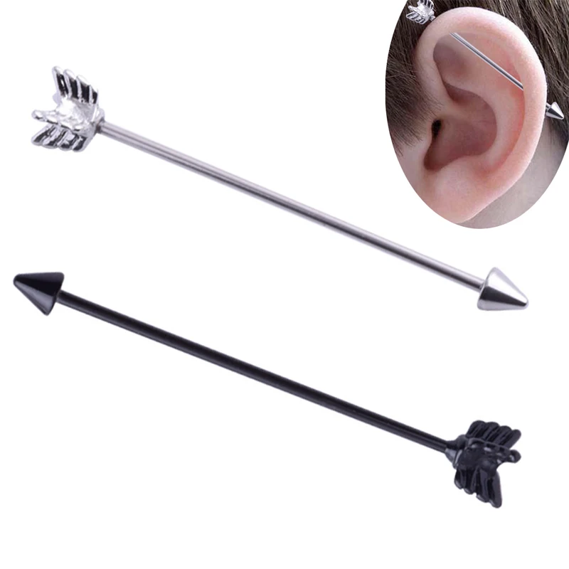 Punk Arrow Industrial Barbell Earrings Stainless Steel Body Piercing Jewelry Long Cartilage Earrings for Women Men
Punk Arrow Industrial Barbell Earrings Stainless Steel Body Piercing Jewelry Long Cartilage Earrings for Women Men