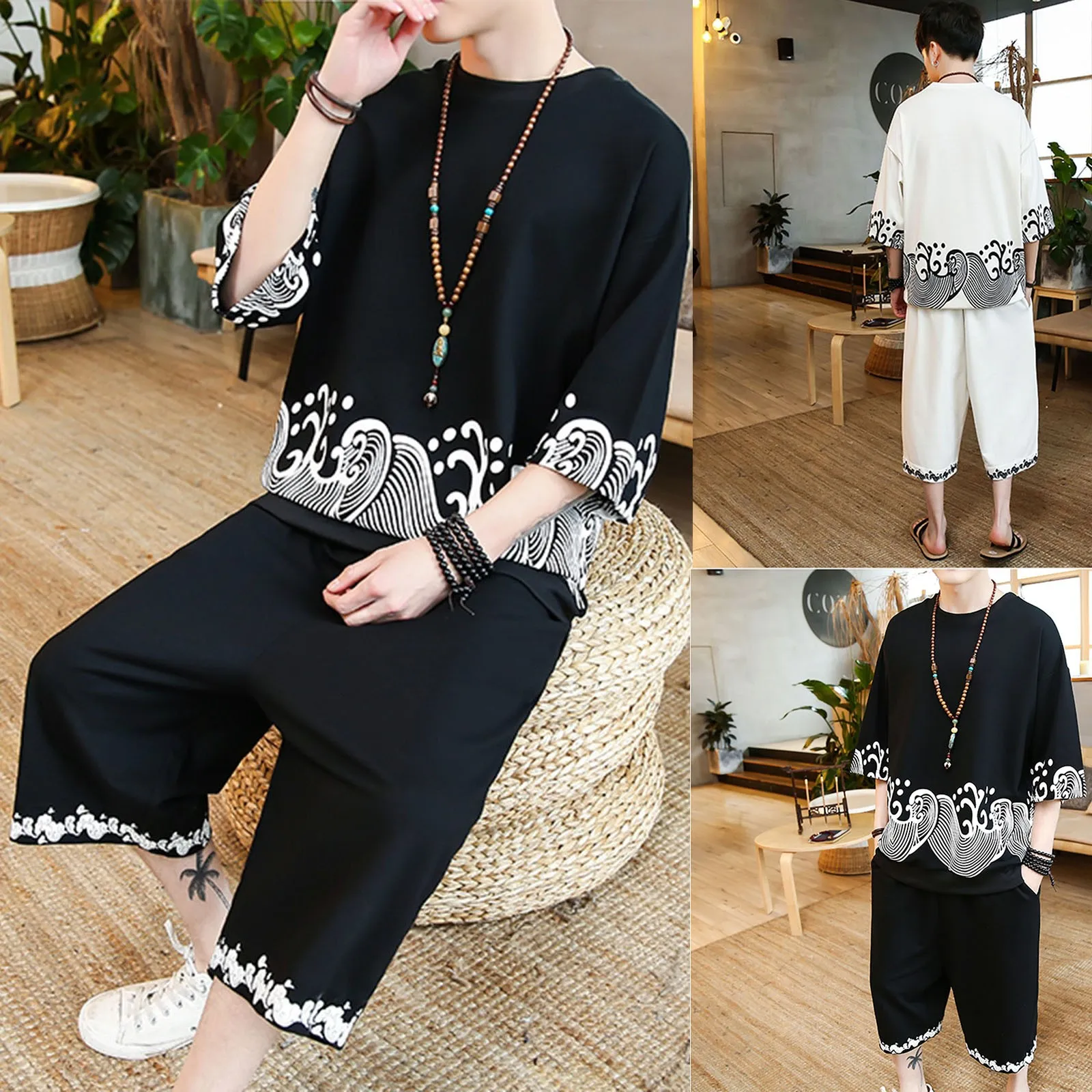 49# Casual Retro Sets Conjuntos De Pijama Round Neck Middle Sleeve Cotton And Linen Suit Chinese Design Aesthetics Pajama Sets
49# Casual Retro Sets Conjuntos De Pijama Round Neck Middle Sleeve Cotton And Linen Suit Chinese Design Aesthetics Pajama Sets