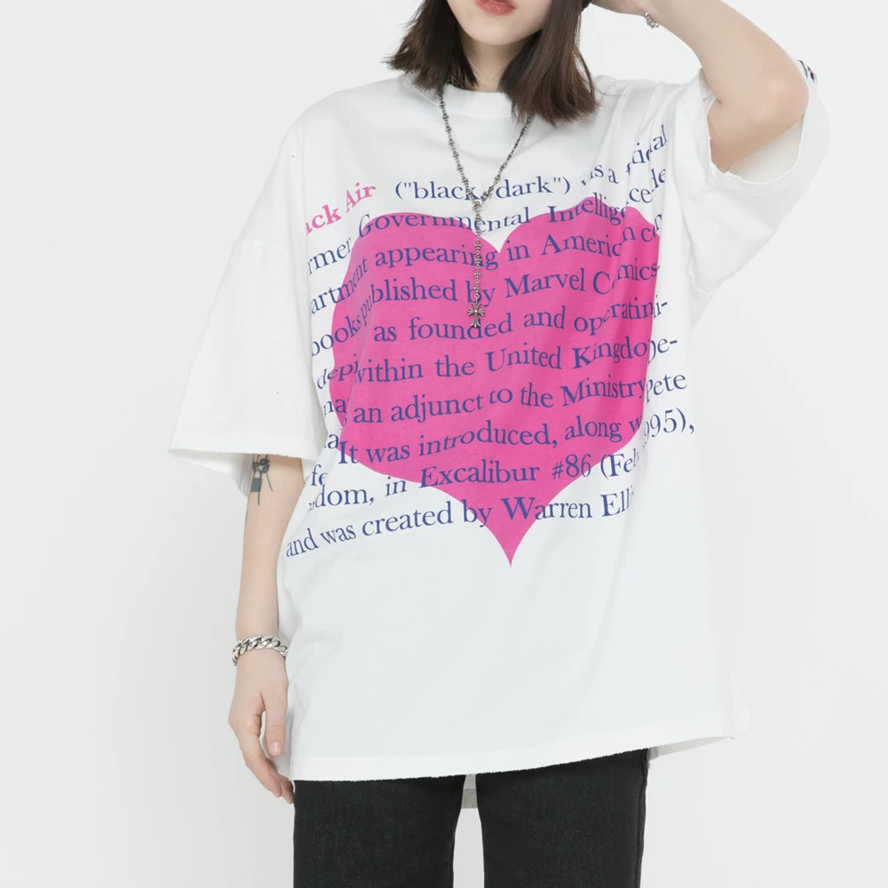 Men Streetwear Oversize T-Shirt Hip Hop Heart Letter Print T Shirt 2021 Summer Short Sleeve Tshirt Harajuku Cotton Loose tees
Men Streetwear Oversize T-Shirt Hip Hop Heart Letter Print T Shirt 2021 Summer Short Sleeve Tshirt Harajuku Cotton Loose tees