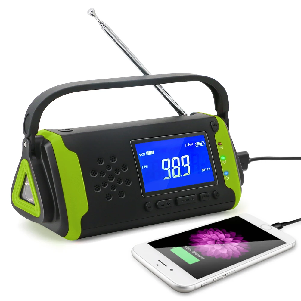 Fospower portable outdoor hand-cranked solar radio Mp3 AUX multi-function radio music player with emergency mobile power 4000mAh
Fospower portable outdoor hand-cranked solar radio Mp3 AUX multi-function radio music player with emergency mobile power 4000mAh