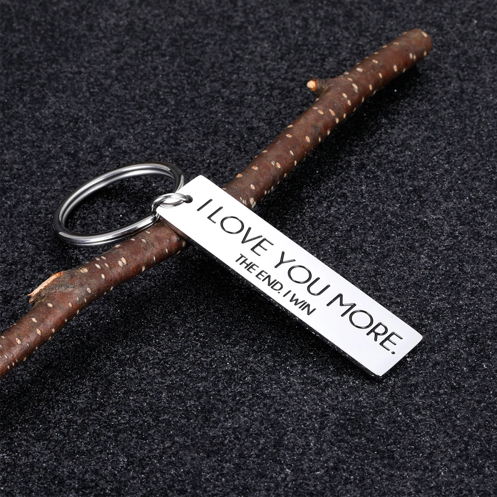 

Valentine's Day Keychains Jewerly I Love You Most The End I Win Gifts for Girlfriend Boyfriend Husband Wife Wedding Anniversary