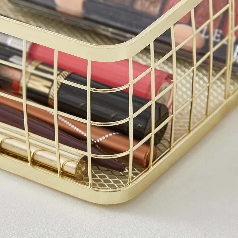 Iron Cosmetic Storage Basket Makeup Organizer Storage Box Desktop Debris Storage Basket 3 Color
Iron Cosmetic Storage Basket Makeup Organizer Storage Box Desktop Debris Storage Basket 3 Color