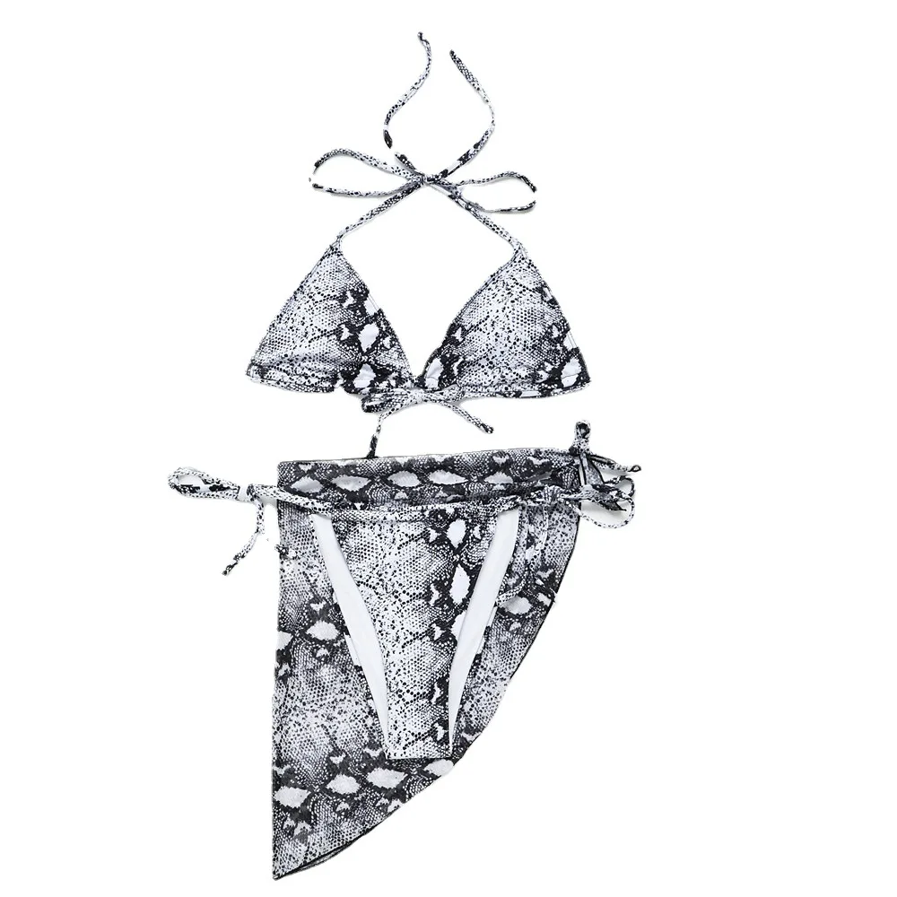 3 PCS Snake Print Bikini 2022 Sexy Halter Swimwear Women Swimsuit Three Pieces Bikini Set With Beach Skirt Cover Up Bathing Suit
3 PCS Snake Print Bikini 2022 Sexy Halter Swimwear Women Swimsuit Three Pieces Bikini Set With Beach Skirt Cover Up Bathing Suit